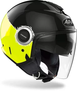 Casco Jet Airoh Helios Fluo Giallo