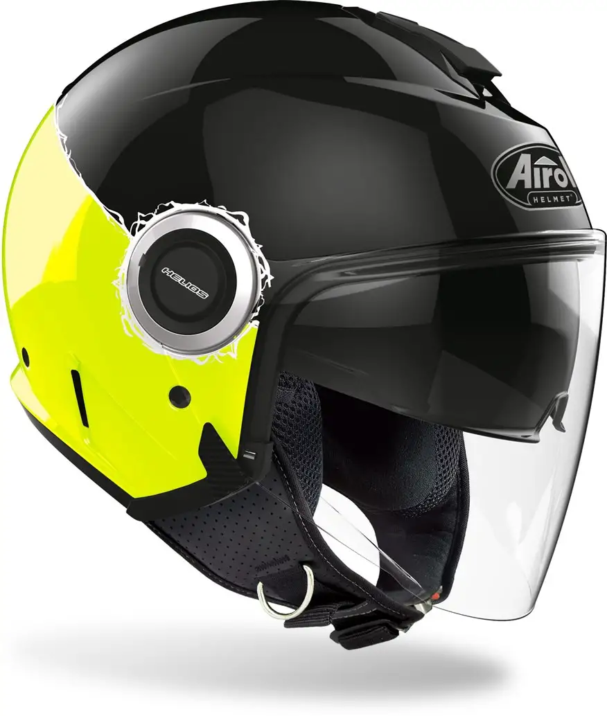 Casco Jet Airoh Helios Fluo Giallo 1 Casco Jet Airoh Helios Fluo Giallo