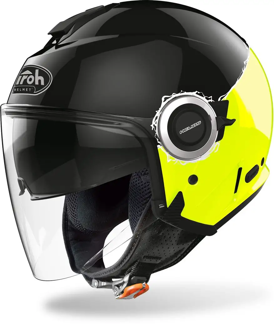 Casco Jet Airoh Helios Fluo Giallo 2 Casco Jet Airoh Helios Fluo Giallo - immagine 2