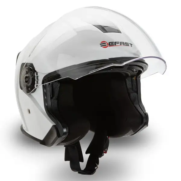 Casco Jet Befast Jet Connect III Con Interfono Integrato Bianco Lucido - immagine 3