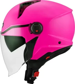Casco Jet Kyt D-CITY Plain Fucsia Fluo -Accessori Moto casco jet kyt d city plain fucsia fluo2