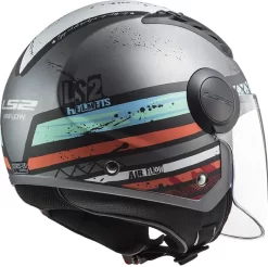 Casco Jet LS2 OF562 AIRFLOW RONNIE Argento Blu -Accessori Moto casco jet ls2 of562 airflow ronnie argento blu2