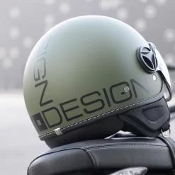 Casco Jet Momo Design Fighter Classic Verde Militare Opaco Nero -Accessori Moto casco jet momo design fighter classic verde militare opaco nero 4