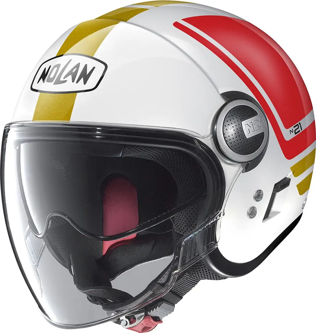 Casco Jet Nolan N21 VISOR FLYBRIDGE Bianco Rosso Verde Oro 1 Casco Jet Nolan N21 VISOR FLYBRIDGE Bianco Rosso Verde Oro