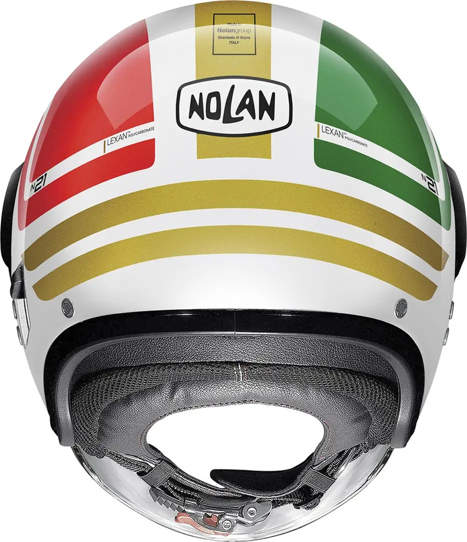 Casco Jet Nolan N21 VISOR FLYBRIDGE Bianco Rosso Verde Oro 2 Casco Jet Nolan N21 VISOR FLYBRIDGE Bianco Rosso Verde Oro - immagine 2