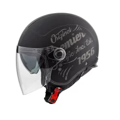 Premier® Casco Jet Premier ROCKER VISOR OR9 BM Doppia Visiera Nero Opaco Grigio