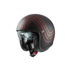 Premier® Casco Jet Premier VINTAGE EX RED CHROMED BM 22.06 In Fibra Nero Rosso