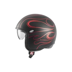 Premier® Casco Jet Premier VINTAGE FR RED CHROMED BM 22.06 In Fibra Nero Rosso -Accessori Moto casco jet premier vintage fr red chromed bm 22.06 in fibra nero rosso3