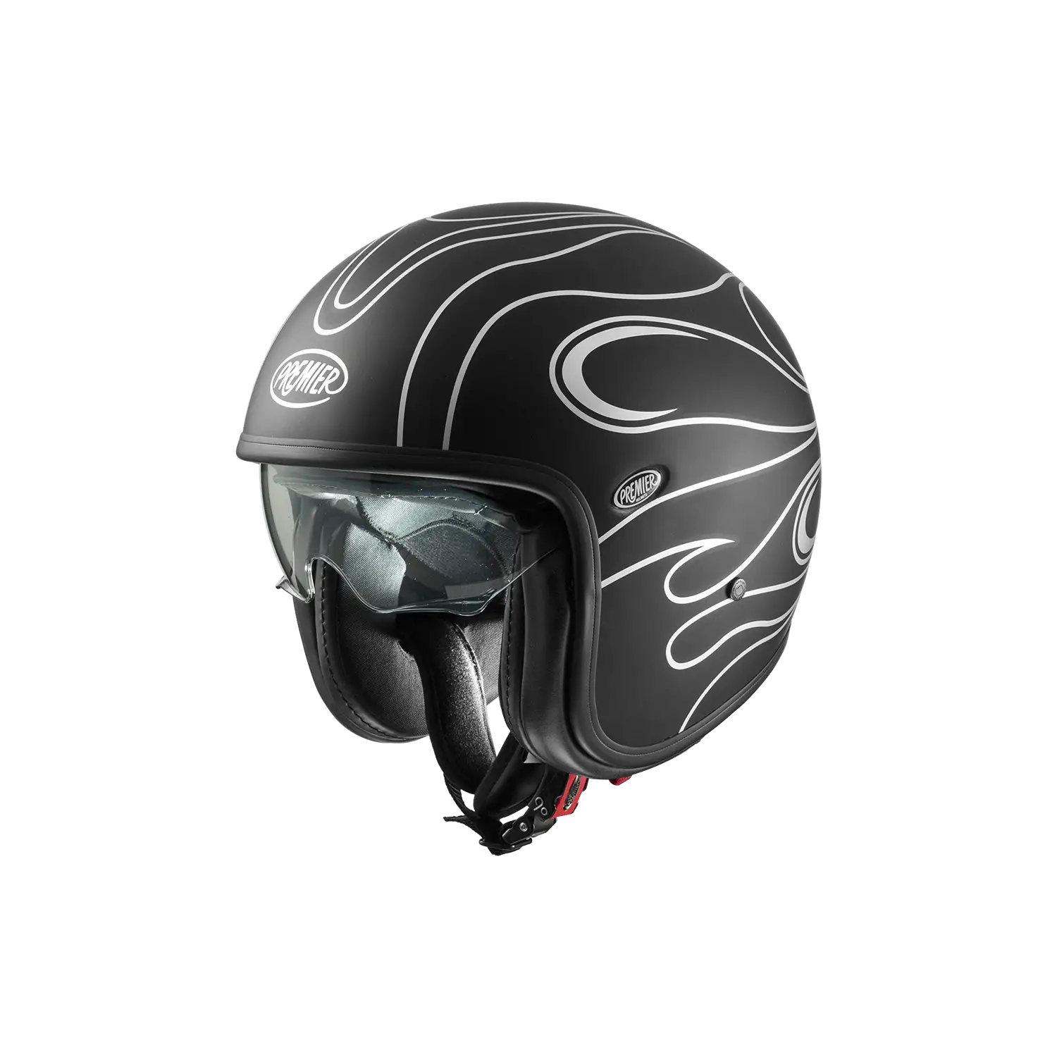 Premier® Casco Jet Premier VINTAGE FR SILVER CHROMED BM 22.06 In Fibra Nero Argento 1 Premier® Casco Jet Premier VINTAGE FR SILVER CHROMED BM 22.06 In Fibra Nero Argento