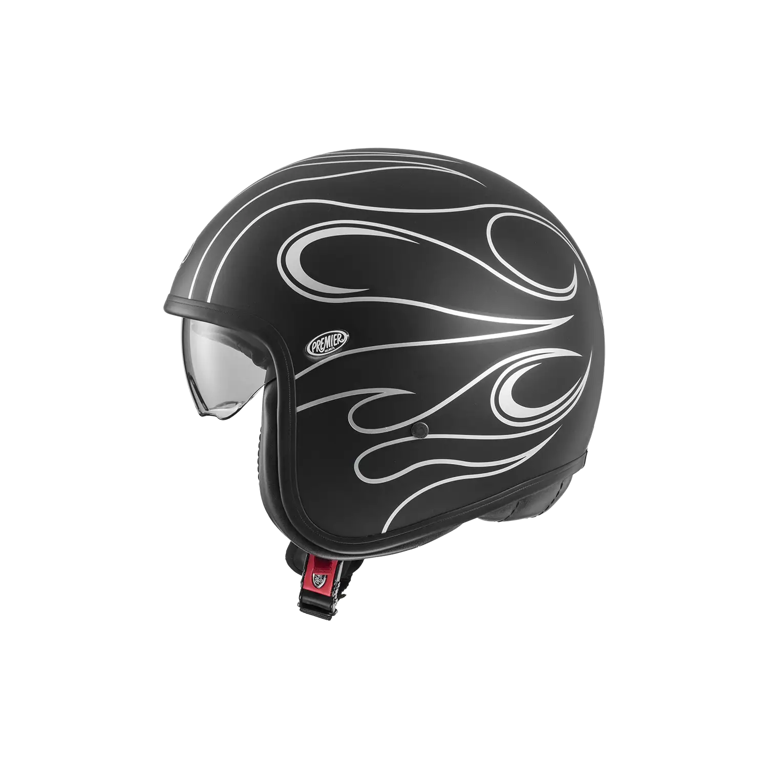 Premier® Casco Jet Premier VINTAGE FR SILVER CHROMED BM 22.06 In Fibra Nero Argento 3 Premier® Casco Jet Premier VINTAGE FR SILVER CHROMED BM 22.06 In Fibra Nero Argento - immagine 3