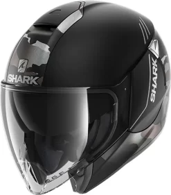 Casco Jet Shark CITYCRUISER GENOM MAT Nero Argento Antracite
