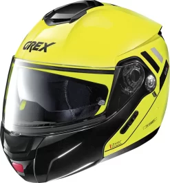 Casco Modulare GREX G9.2 OFFSET N-COM Giallo Led Nero