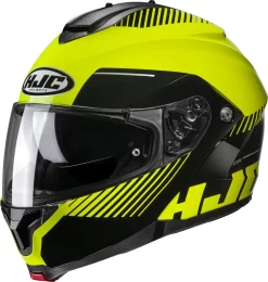 Casco Modulare Hjc C91 Prod Giallo Nero