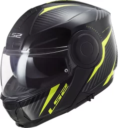 Casco Modulare LS2 FF902 SCOPE SKID Nero Giallo Fluo