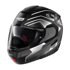 Casco Modulare Nolan N90-3 06 Comeback N-com Nero Opaco Bianco