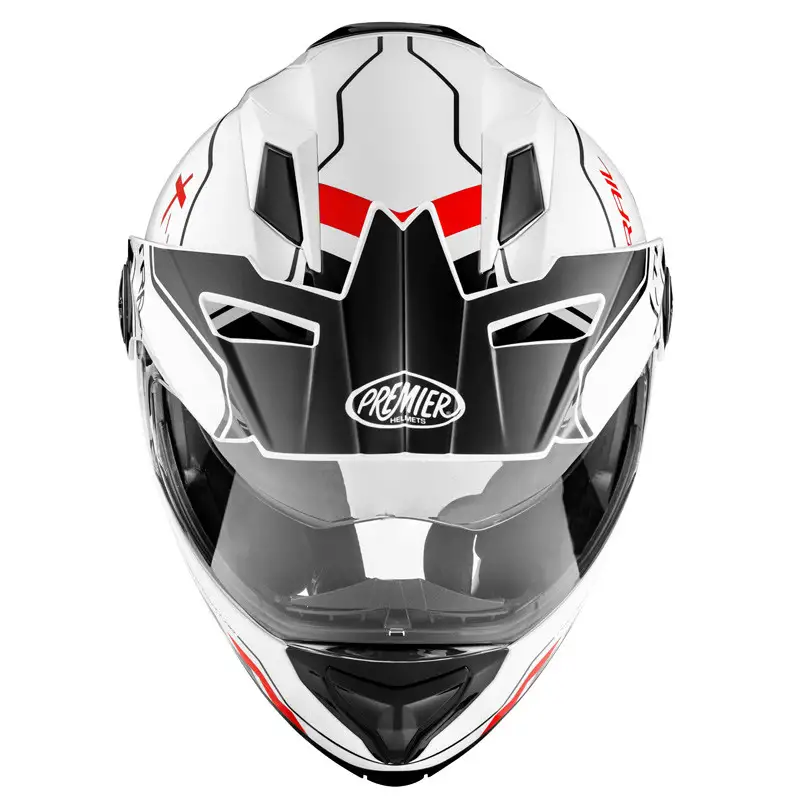 Premier® Casco Modulare Premier XTRAIL XT2 Bianco Nero Rosso 4 Premier® Casco Modulare Premier XTRAIL XT2 Bianco Nero Rosso - immagine 4