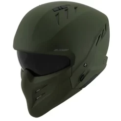 Casco Modulare Suomy Armor PLAIN MATT E06 Verde Militare