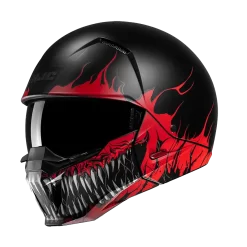 Casco Jet Hjc I20 SCRAW Rosso Nero Bianco