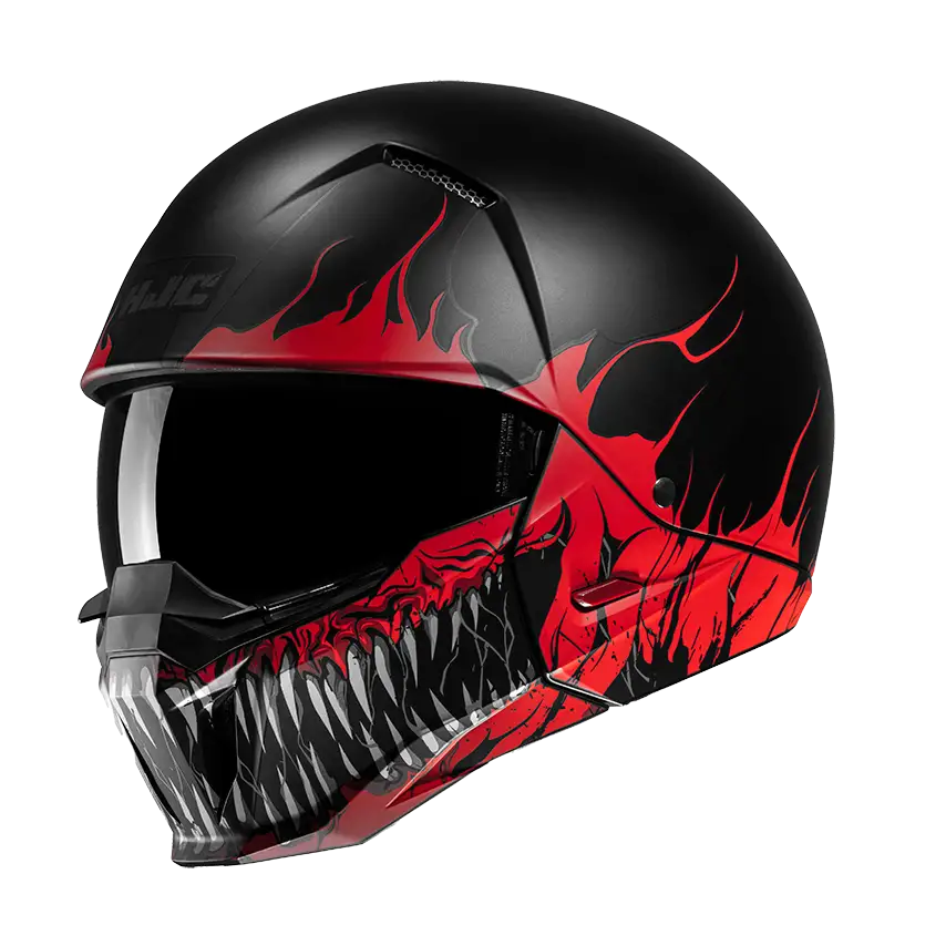Casco Jet Hjc I20 SCRAW Rosso Nero Bianco 1 Casco Jet Hjc I20 SCRAW Rosso Nero Bianco