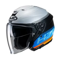 Casco Jet Hjc I30 VICOM Blu Arancio Grigio Nero
