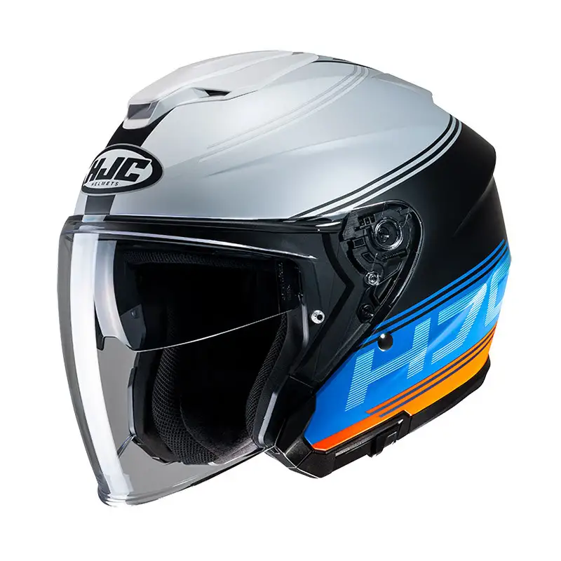 Casco Jet Hjc I30 VICOM Blu Arancio Grigio Nero 1 Casco Jet Hjc I30 VICOM Blu Arancio Grigio Nero