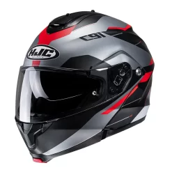 Casco Modulare Hjc C91 KARAN Rosso Grigio Nero