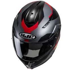 Casco Modulare Hjc C91 KARAN Rosso Grigio Nero -Accessori Moto casco moto modulare hjc c91 karan rosso grigio nero3