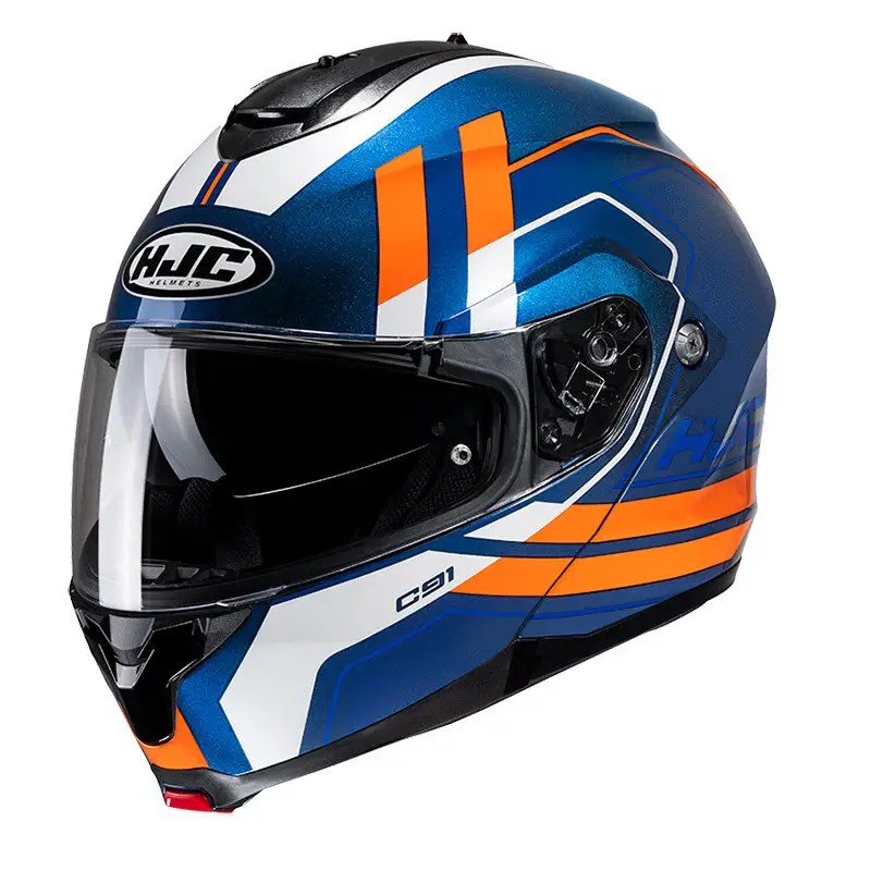Casco Modulare Hjc C91 OCTO Blu Arancio Bianco 1 Casco Modulare Hjc C91 OCTO Blu Arancio Bianco