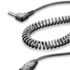 Cavo Spiralato Aux Da Micro Usb A Jack 3,5 Mm Cellular Line Per Interfoni Tour Sport Urban