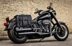 Coppia Borse Laterali Carburo Racer Nero 34 Litri -Accessori Moto coppia borse pelle custom vand racer bag 3 1