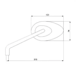 Coppia Specchietti Barracuda Stone Cromato -Accessori Moto coppia specchietti barracuda stone cromato3