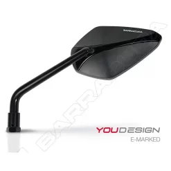 Coppia Specchietti Retrovisori Omologati Barracuda X-Version Nero