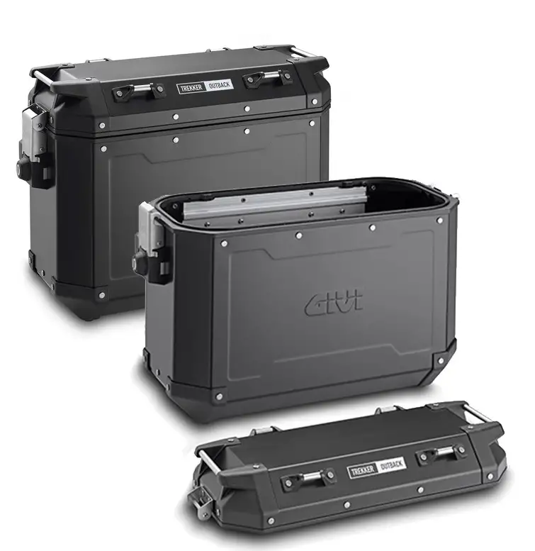 Coppia Valigie Givi Trekker Outback 48 E 37 Litri Alluminio Nero 1 Coppia Valigie Givi Trekker Outback 48 E 37 Litri Alluminio Nero