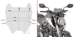 Cupolino Fumè Givi A1164 Specifico Per HONDA CB125R E CB300R 18