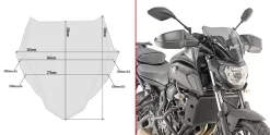 Cupolino Fumè Givi A2140 Specifico Per YAMAHA MT-07