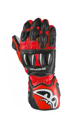 Guanti Moto Pelle Berik G-195106 Nero Rosso