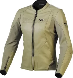 Giacca Moto Donna Pelle Macna Tequilla Verde Scuro