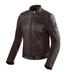 Giacca Moto Donna Pelle Rev'it Clare Ladies Marrone Scuro