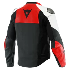 Giacca Moto Pelle Dainese Traforata SPORTIVA Nero Opaco Rosso Lava Bianco -Accessori Moto giacca moto pelle dainese traforata sportiva nero opaco rosso lava bianco2