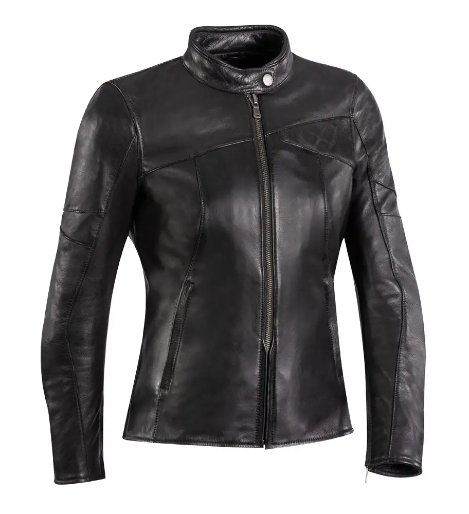 Ixon Giacca Moto Pelle Donna CRANKY LADY Nero 1 Ixon Giacca Moto Pelle Donna CRANKY LADY Nero