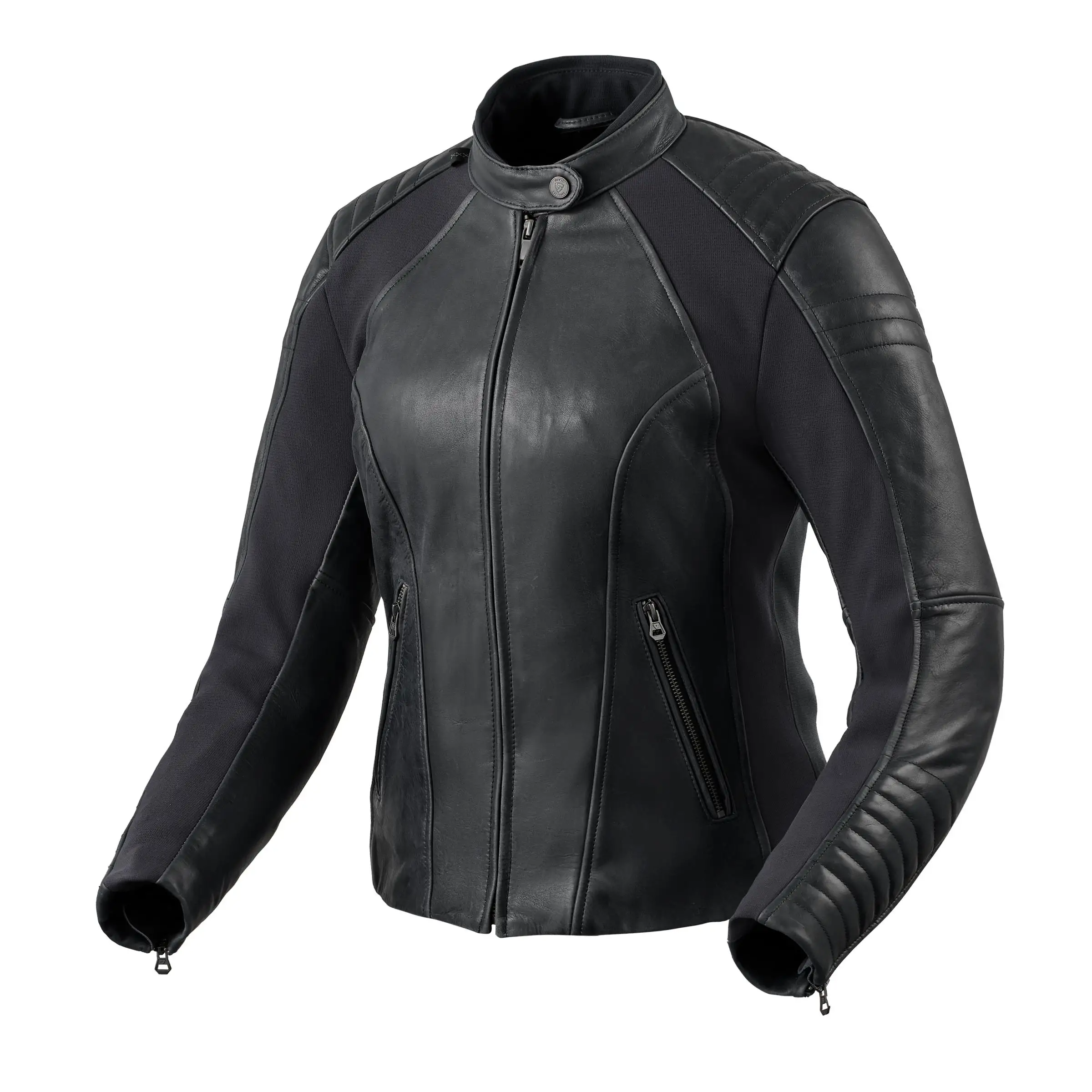 Giacca Moto Pelle Donna Rev'it Coral Nero