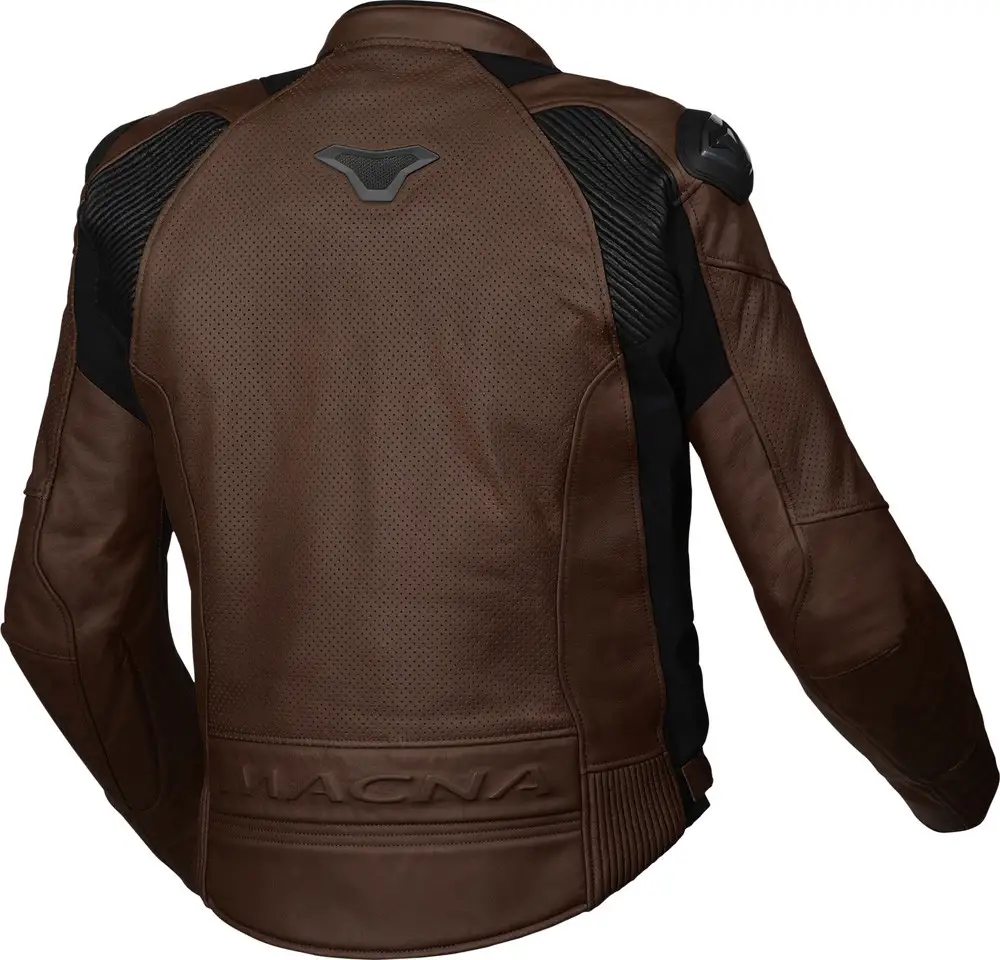 Giacca Moto Pelle Estiva Macna Aviant Air Marrone Nero 2 Giacca Moto Pelle Estiva Macna Aviant Air Marrone Nero - immagine 2