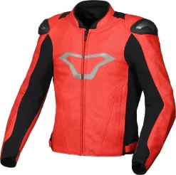 Giacca Moto Pelle Estiva Macna Aviant Air Rosso Nero
