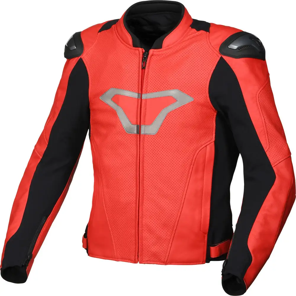 Giacca Moto Pelle Estiva Macna Aviant Air Rosso Nero 1 Giacca Moto Pelle Estiva Macna Aviant Air Rosso Nero