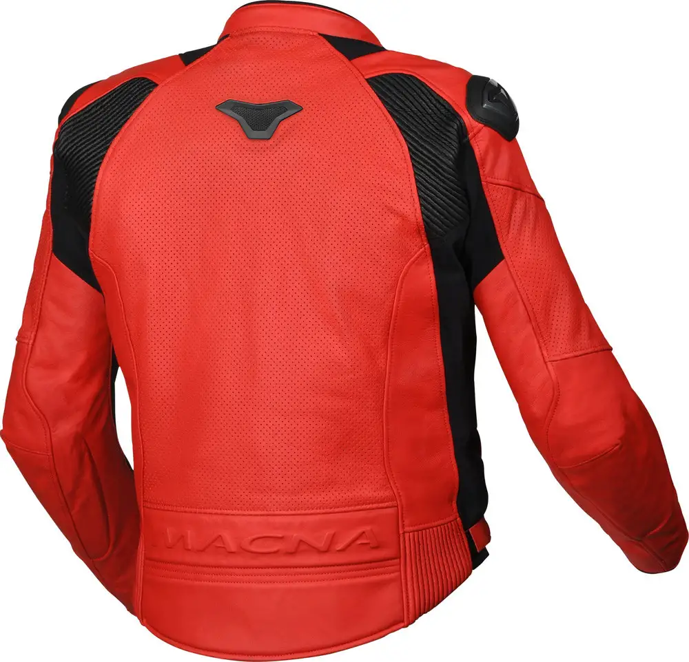 Giacca Moto Pelle Estiva Macna Aviant Air Rosso Nero 2 Giacca Moto Pelle Estiva Macna Aviant Air Rosso Nero - immagine 2