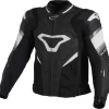 Giacca Moto Pelle Estiva Macna Ripper Nero Bianco