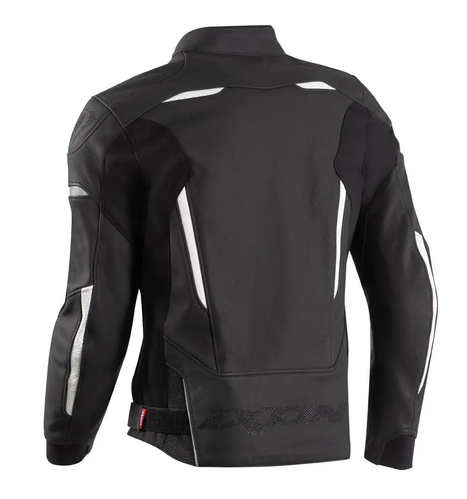 Giacca Moto Pelle Ixon CEROS Nero Bianco 2 Giacca Moto Pelle Ixon CEROS Nero Bianco - immagine 2