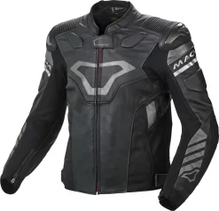 Giacca Moto Pelle Racing Macna Tracktix Nero