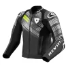 Giacca Moto Pelle Rev'it Apex Nero Neon Giallo