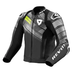 Giacca Moto Pelle Rev'it Apex Nero Neon Giallo